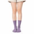 Calze 39-42 in maglia lilla a coste stile casual