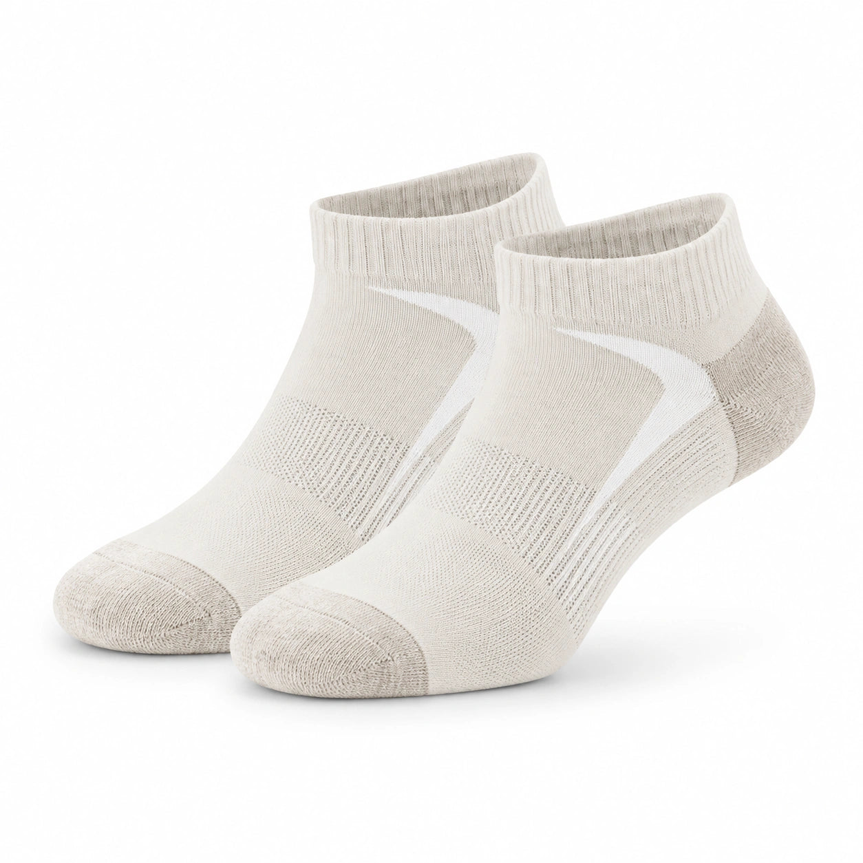 Calze alla caviglia 39-42 in maglia bianco e beige - traspiranti per uso quotidiano