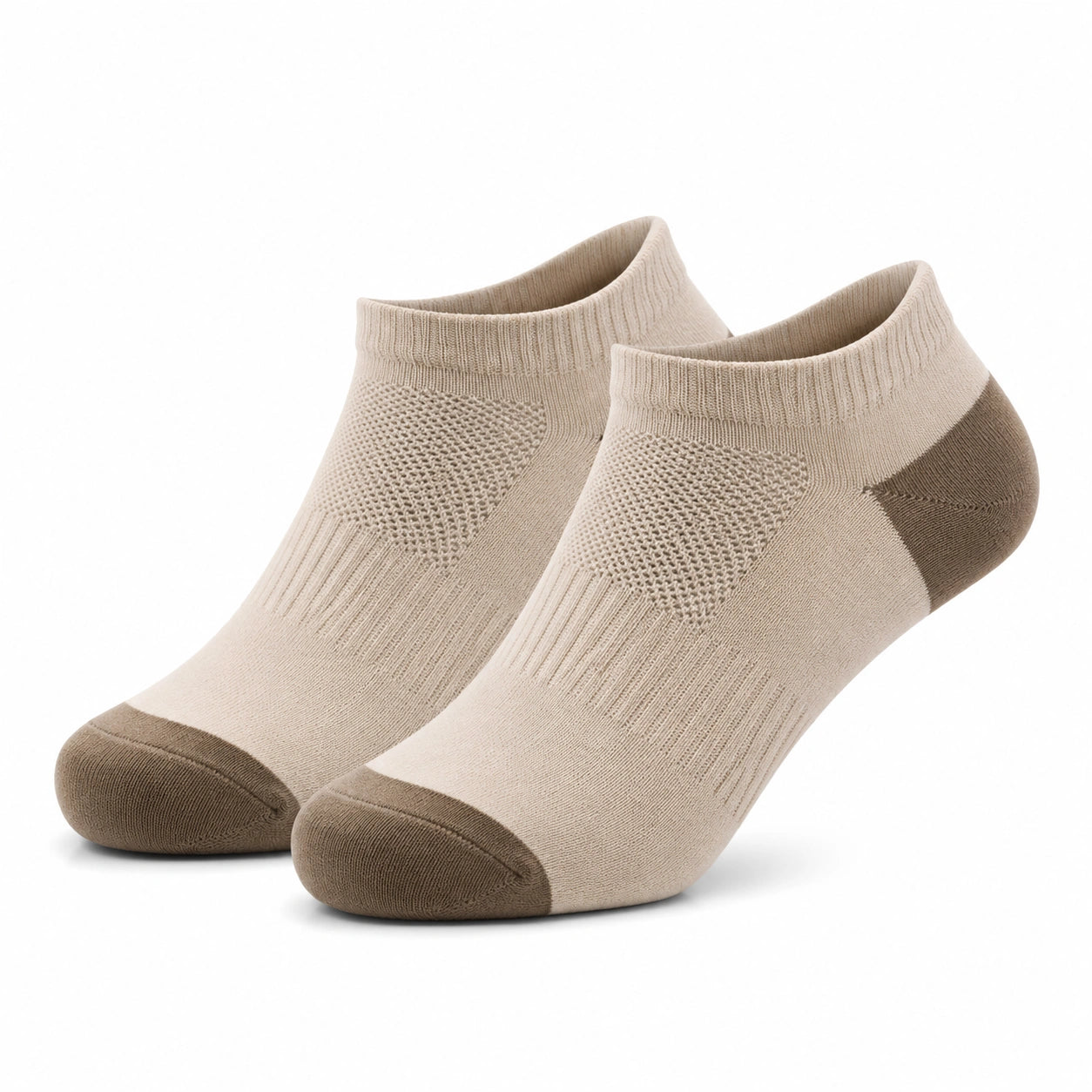 Calzini alla caviglia 35-38 in maglia beige/marrone per uso quotidiano