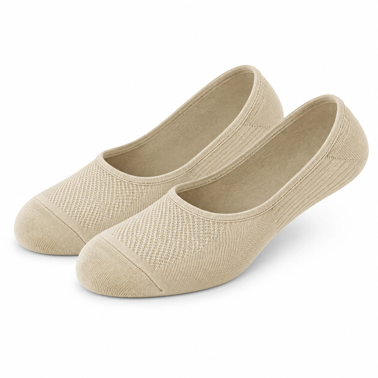 Calze fantasmino 35-38 in tessuto a maglia beige - leggere e traspiranti