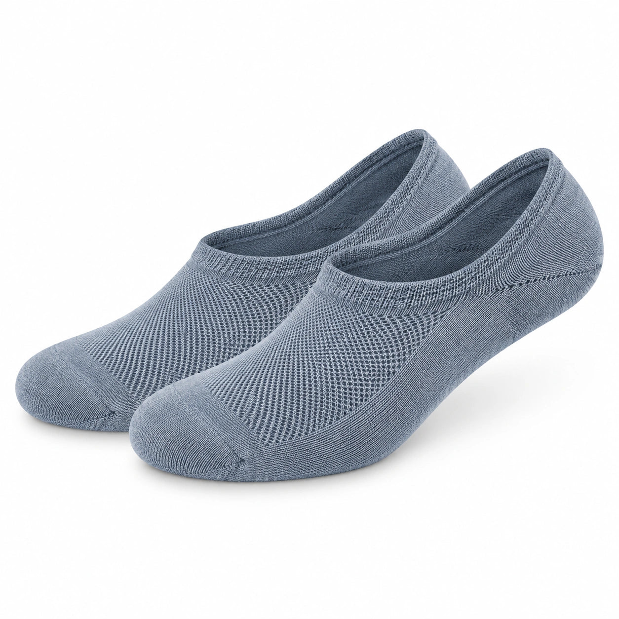 Calze Fantasmino 35-38 in Tessuto a Maglia Blu Grigio - Traspiranti per Uso Quotidiano
