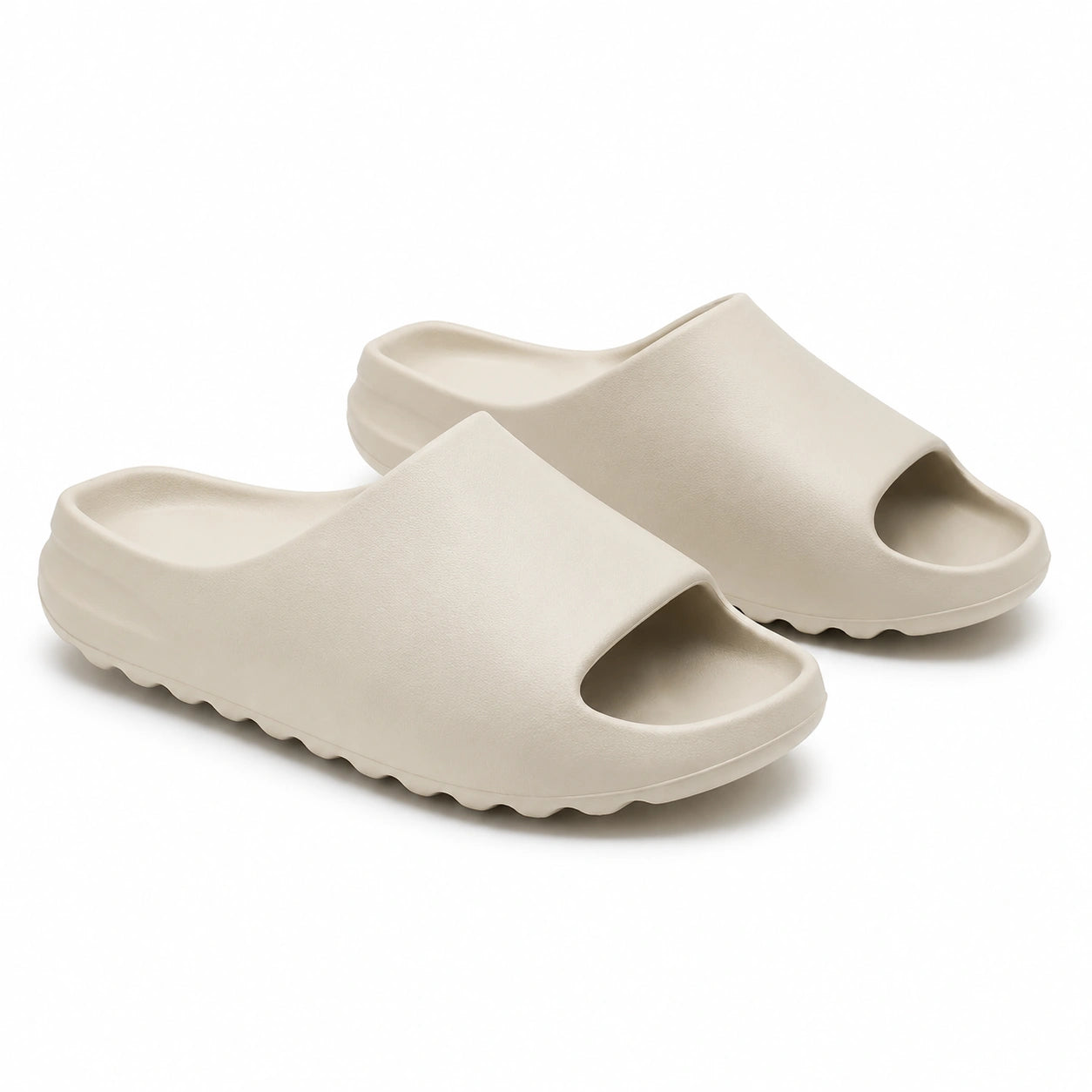 Ciabatte 40/41 in materiale espanso beige - suola sagomata antiscivolo