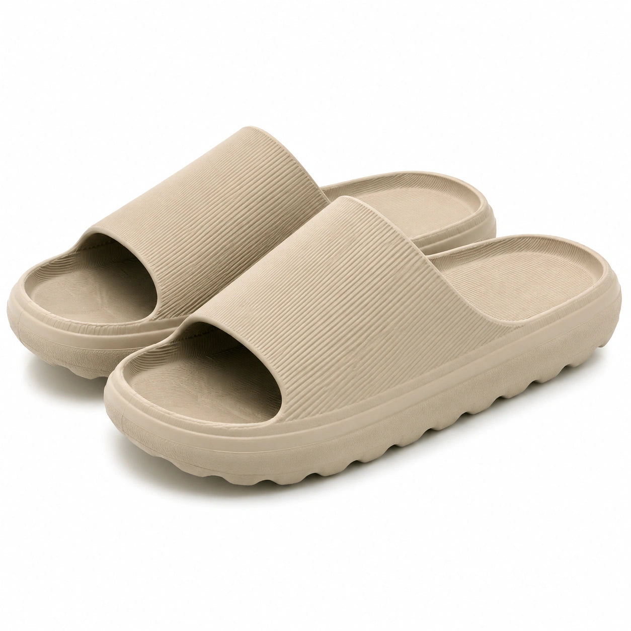 Ciabatte 38/39 in schiuma EVA beige - suola sagomata antiscivolo