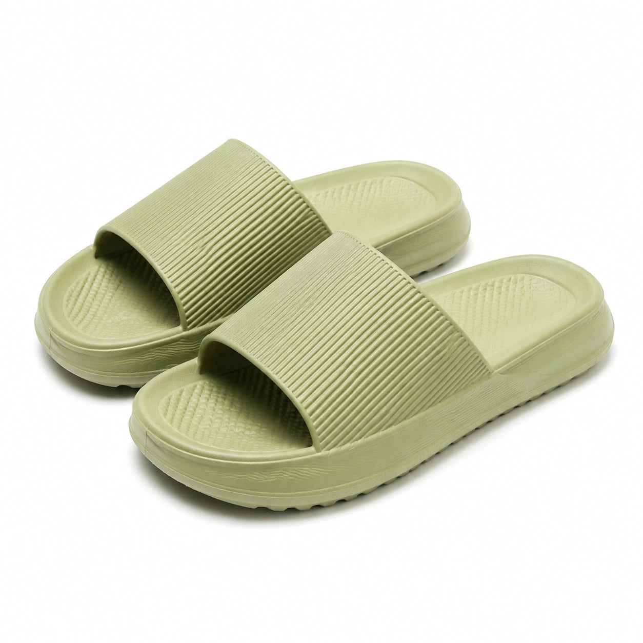 Ciabatte unisex 42/43 in materiale sintetico espanso verde salvia - suola antiscivolo