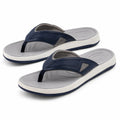 Infradito uomo 42/43 blu navy e grigio con tomaia sintetica e suola antiscivolo