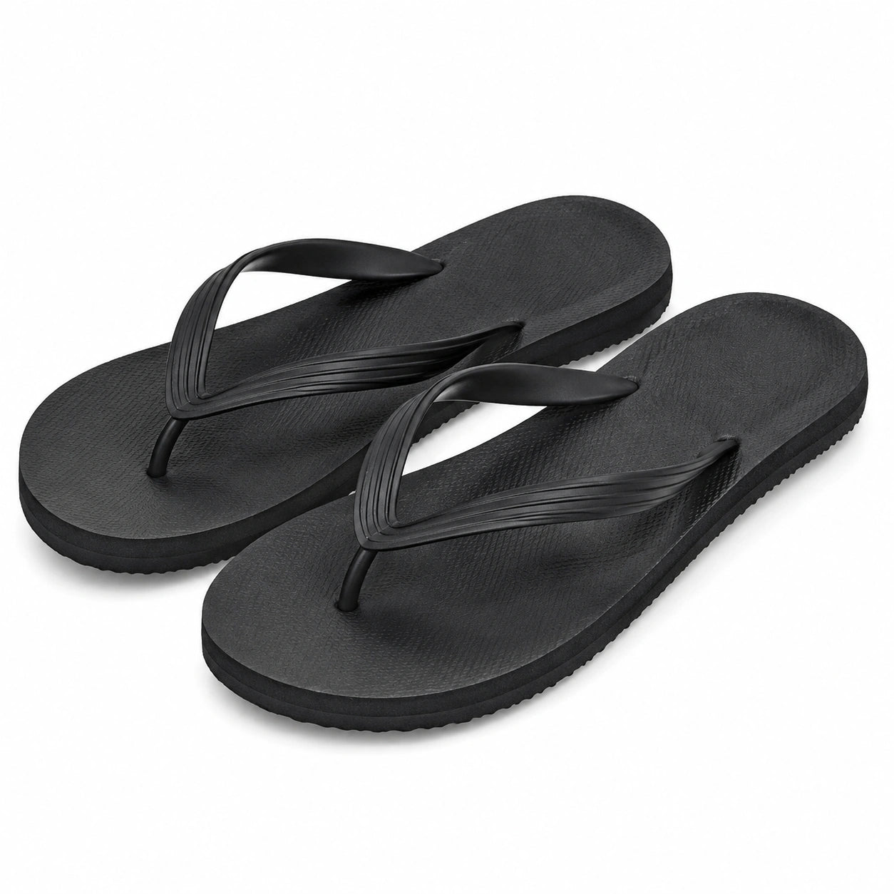 Infradito 42/43 nere in materiale sintetico - suola sagomata per mare e piscina