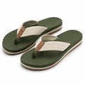 Infradito 40/41 verde in materiali sintetici con fasce in tessuto stile casual