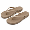 Infradito 38/39 beige in gomma con suola piatta per mare e piscina