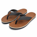 Infradito uomo 40/41 in materiale sintetico marrone e grigio - suola antiscivolo casual