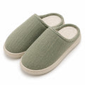 Pantofole da casa 38/39 in tessuto verde salvia con interno morbido