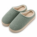 Pantofole da interno 42/43 in tessuto a coste verde salvia con fodera morbida